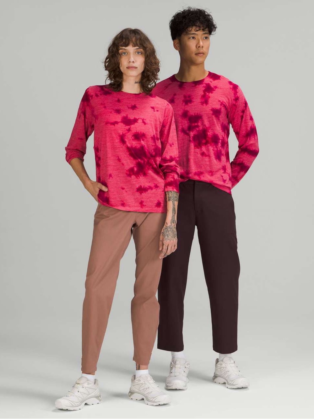 Lululemon lab Wool-Blend Tie Dye Long Sleeve 
Mimic Tie Dye Pink Dragonfruit
